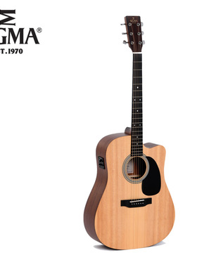 西格玛（SIGMA）DMC-STE民谣吉他面单缺角FISHMAN拾音器电箱指弹