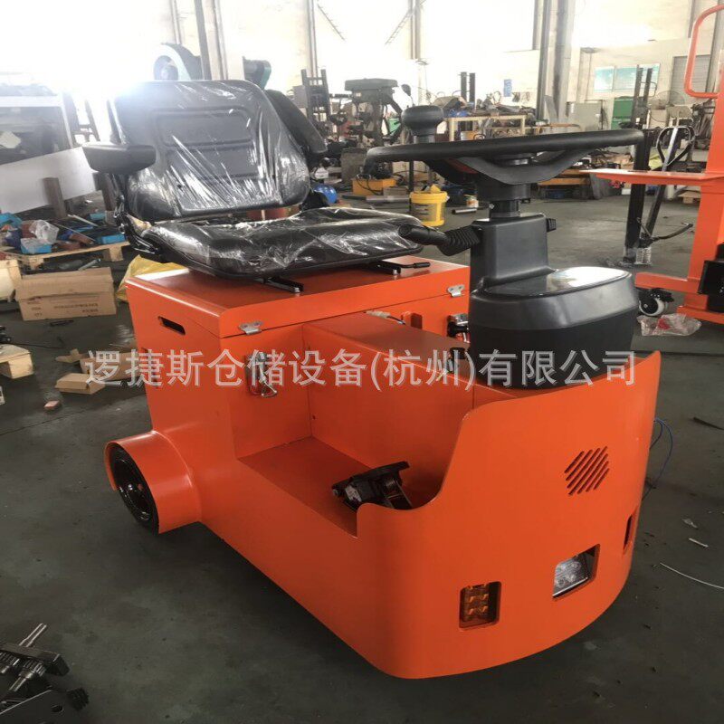 电动座驾式迷你牵引车2吨工厂仓库搬运拖车牵引头挂车牵引车