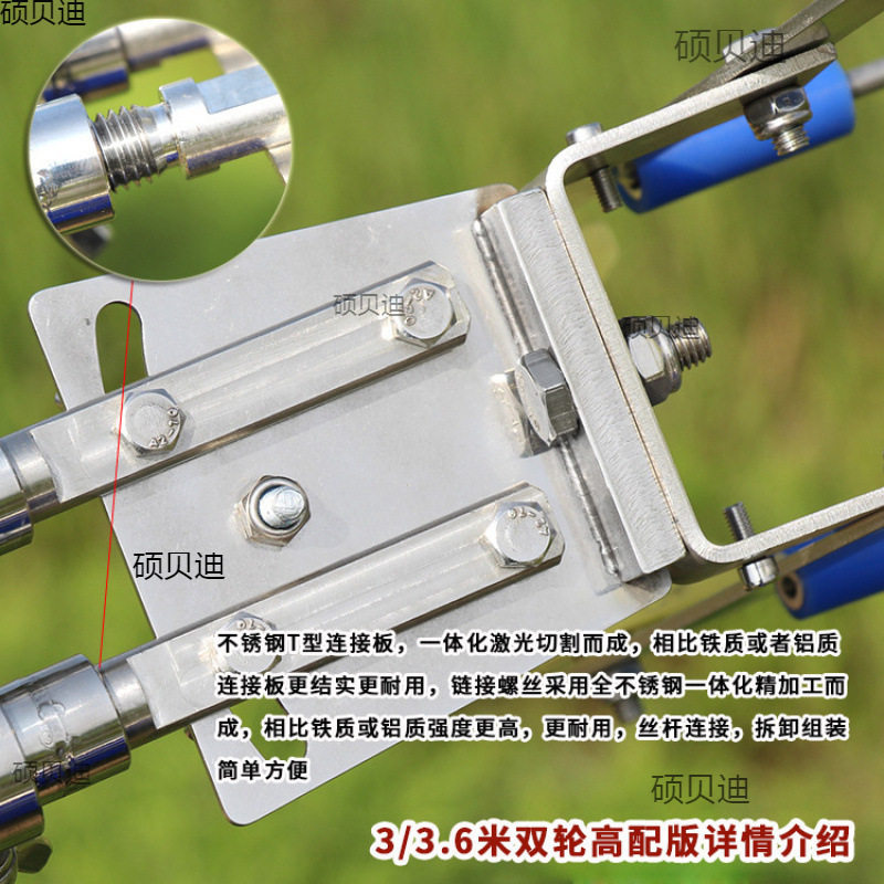 新款不锈钢龙门架长竿8--30米支架炮竿架杆钢扣锁口钓库钓鱼支架