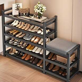鞋架家用门口多层2025新款入户门简易换鞋凳可坐门外楼道置物鞋柜