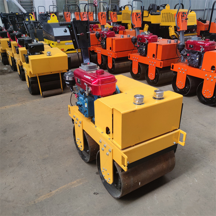 600/700小型手扶式压路机单双钢轮柴油气动路基沟槽沥青压平振实
