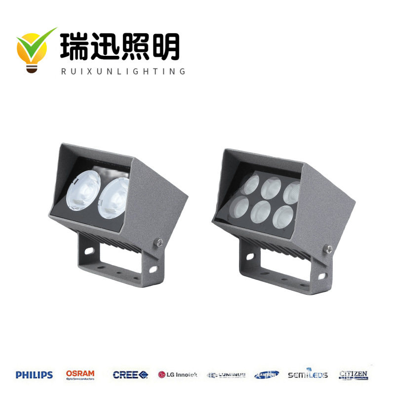 厂家直销8W12W户外防水LED一束光投光灯 长条方形投光射灯