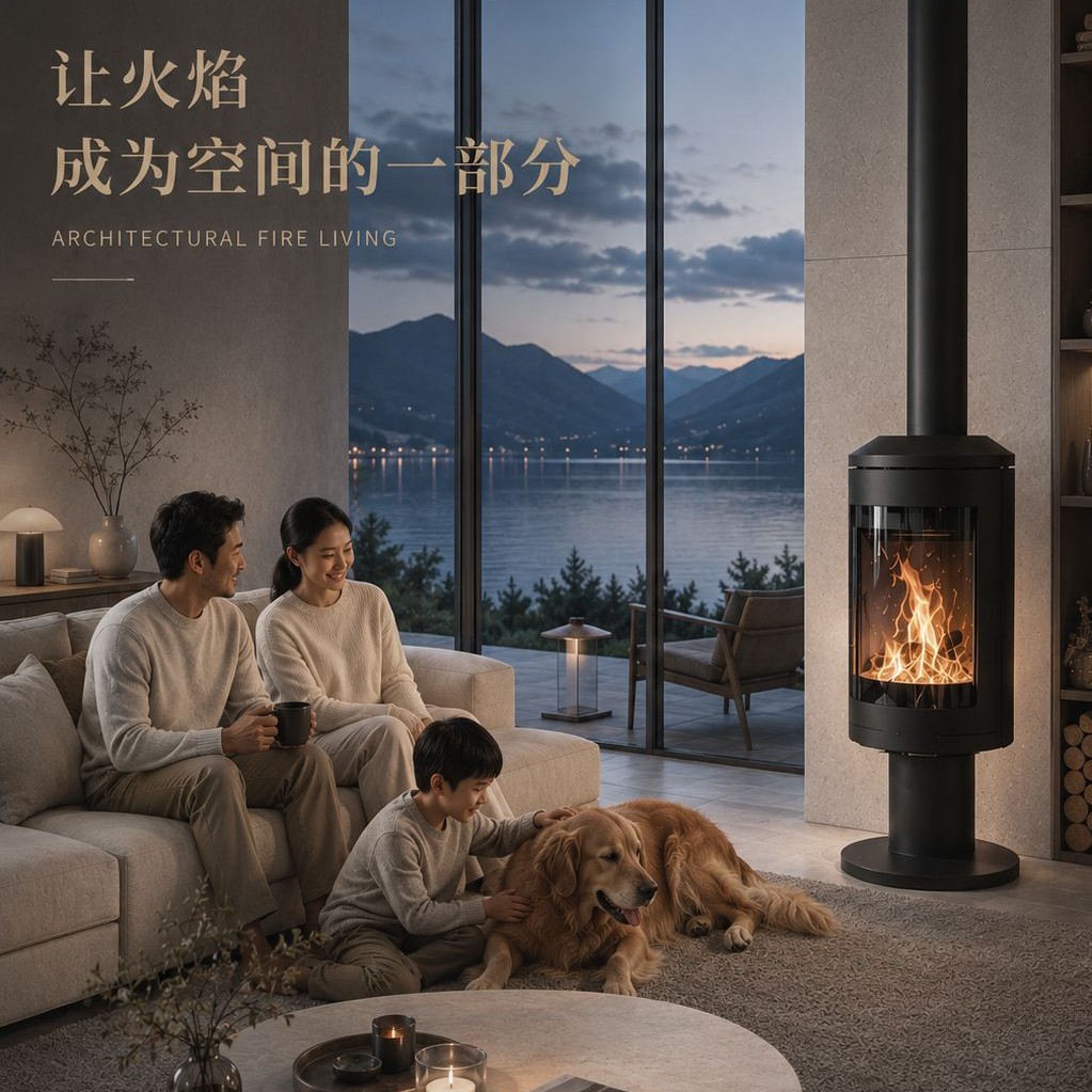 真火壁炉真火焰取暖器欧美民宿冬季木柴取暖炉柴火炉铸铁壁炉