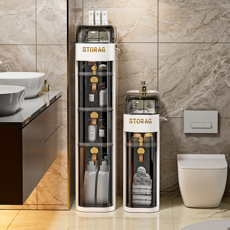 卫生间浴室边缝收纳柜免安装客厅夹缝柜家用落地可移动抽屉置物架