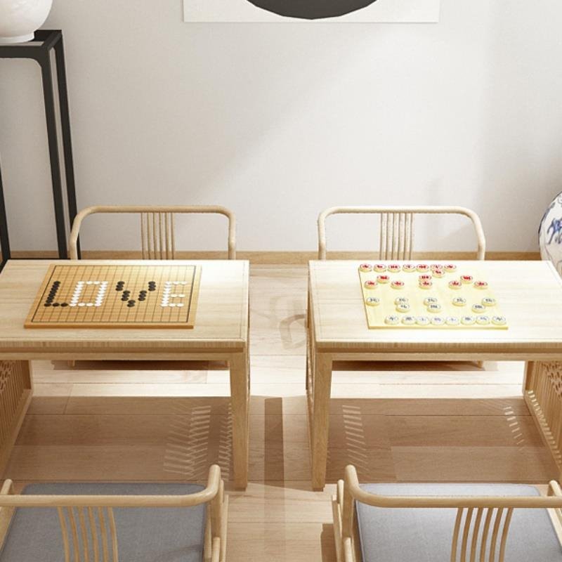 ?新中式实木象棋围棋桌椅组合国学馆茶桌台几日式棋牌室家用棋桌