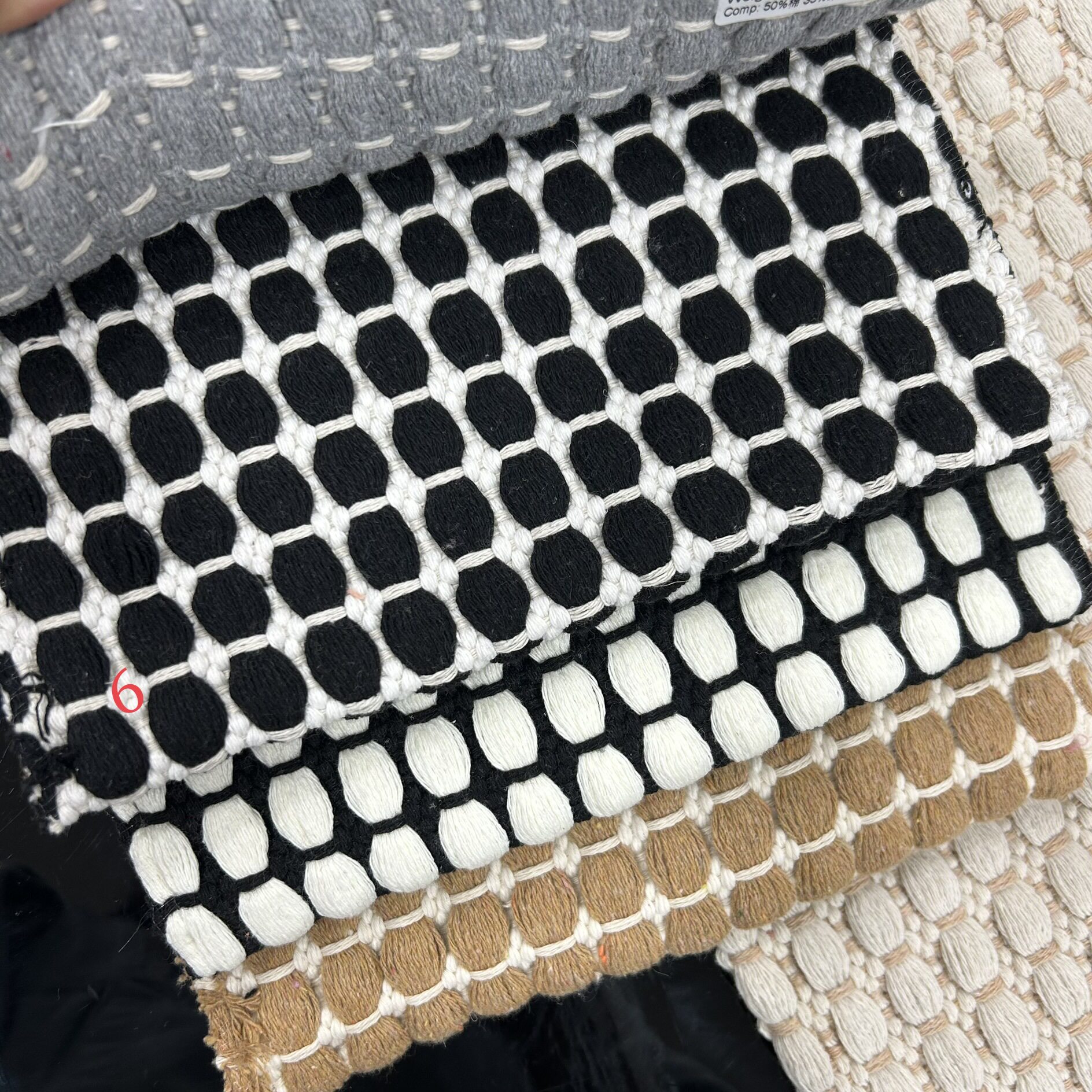 加厚编织肌理墩墩抱枕设计师款坐垫床尾巾车扯流苏沙发布面料