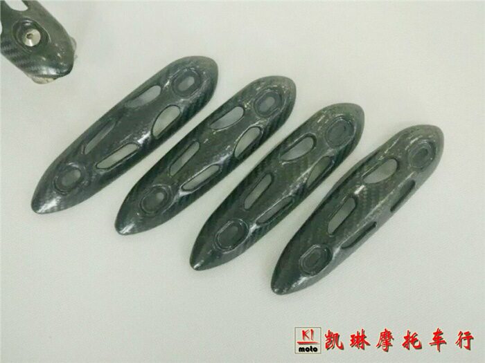 OTOM通用碳纤维排气防烫罩克维思亚翔华阳T4越野摩托车排气防烫垫