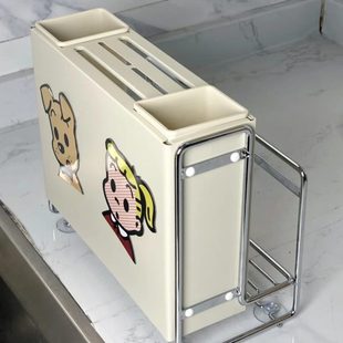 轻奢橱柜筷筒锅盖家用沥水架刀具厨房置物架多功能收纳架台面刀架