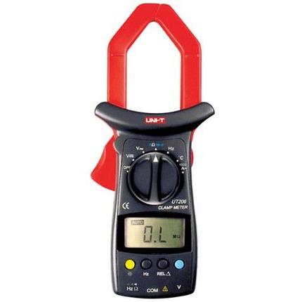 优利德UT206交流钳形表万用表 钳形电流表测交流1000A测频率温度