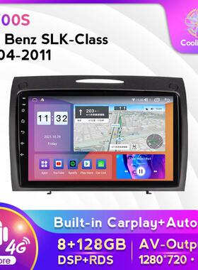 适用于奔驰SLKR171R17204-11款改安卓大屏中控车载导航一体机