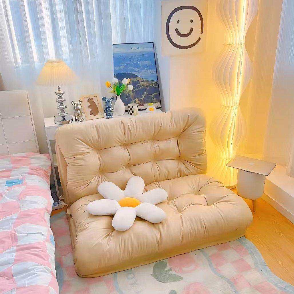 懒人沙发卧室单人沙发榻榻米双人可躺折叠沙发床一体两用人类狗窝