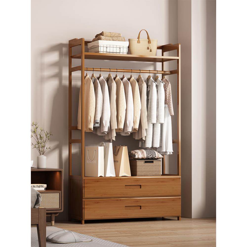 衣架落地衣柜收纳大容量卧室放脱下的衣服多功能挂衣架中式衣帽架