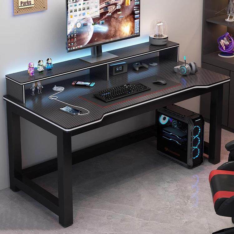 电脑桌台式书桌小型家用工作台办公桌子碳纤维简易电竞桌椅套装