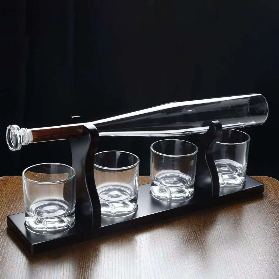 棒球棍醒酒器简约家用瓶伏特加创意异形酒瓶高硼硅玻璃酒具套装