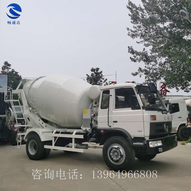 国三混凝土搅拌车上工程机械牌小型水泥搅拌车轮式混凝土罐车