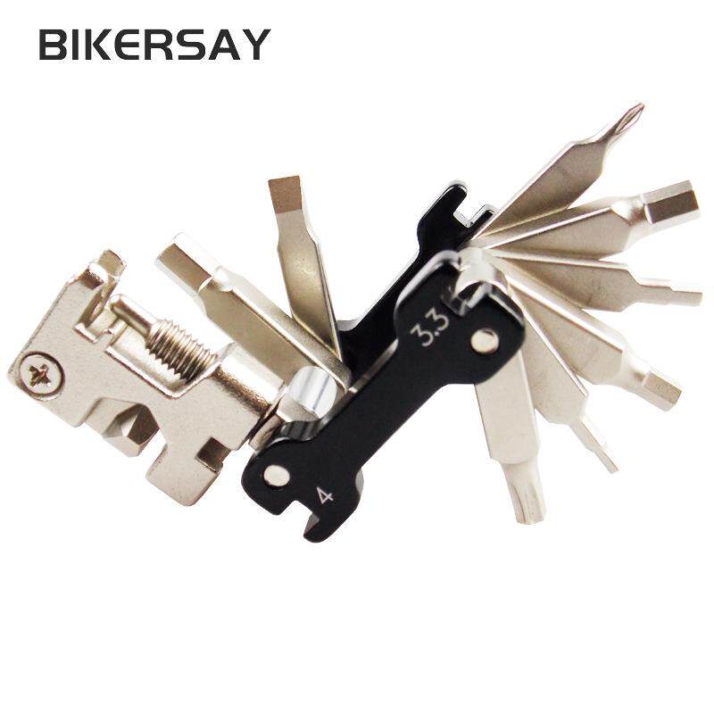 多功能自行车修车工具组山地车便携式维修內六角拆链器折叠工具