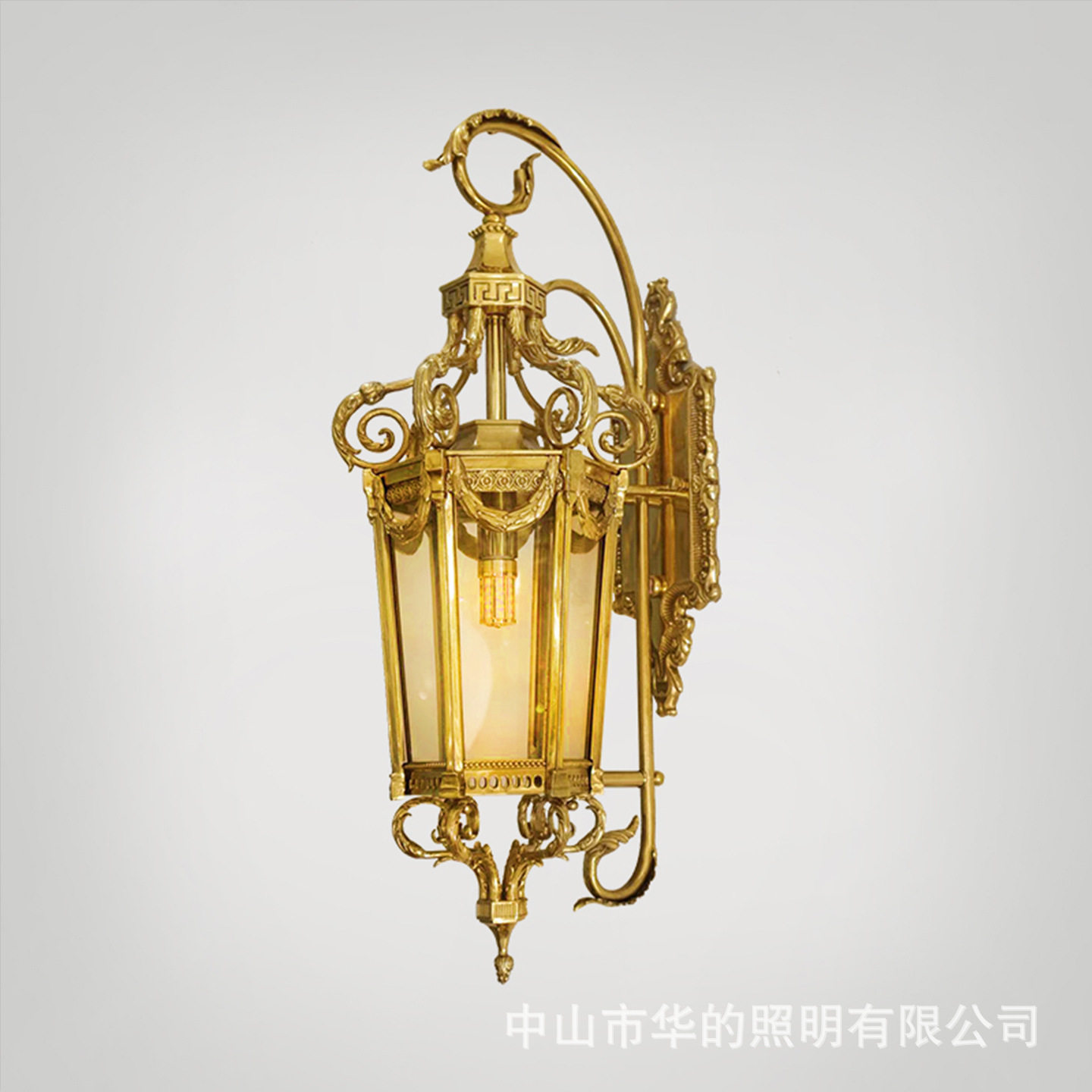法式复古户外防水全铜壁灯欧式奢华别墅门厅大壁灯脱蜡铜艺术灯饰