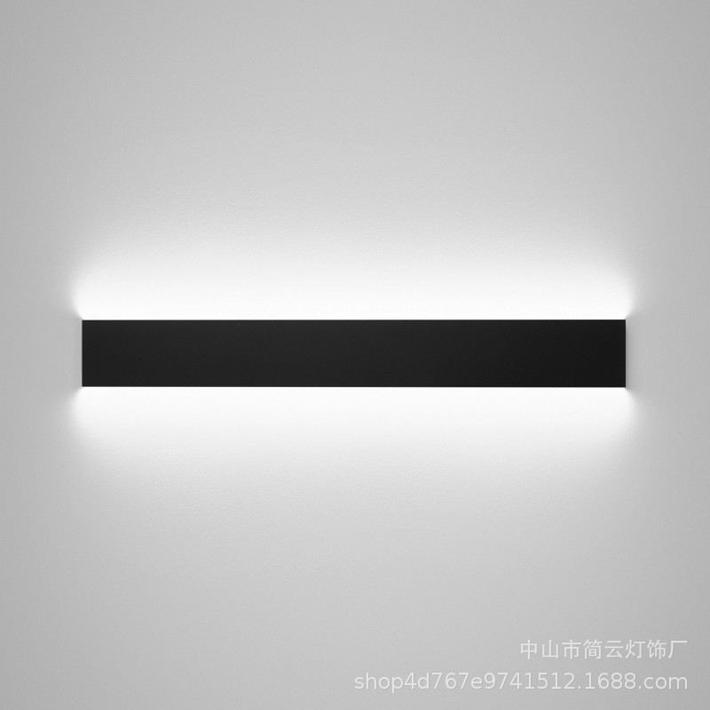 现代极简卧室床头铝材长条线性壁灯过道客厅沙发背景茶艺室led灯