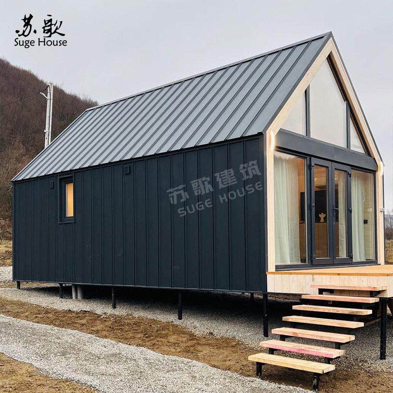 全新可移动住人钢结构小木屋阳光房设计建造创意住人摩舍民宿