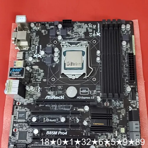 华擎主板B85M PRO4测试完好有挡板