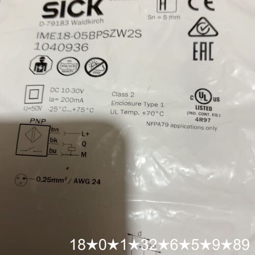 接近开关IME18-05BPSZW2S