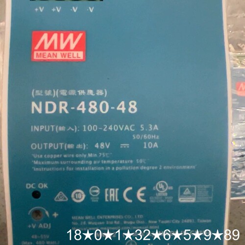 台湾明纬NDR-480-48导轨电源！48V 10A，功