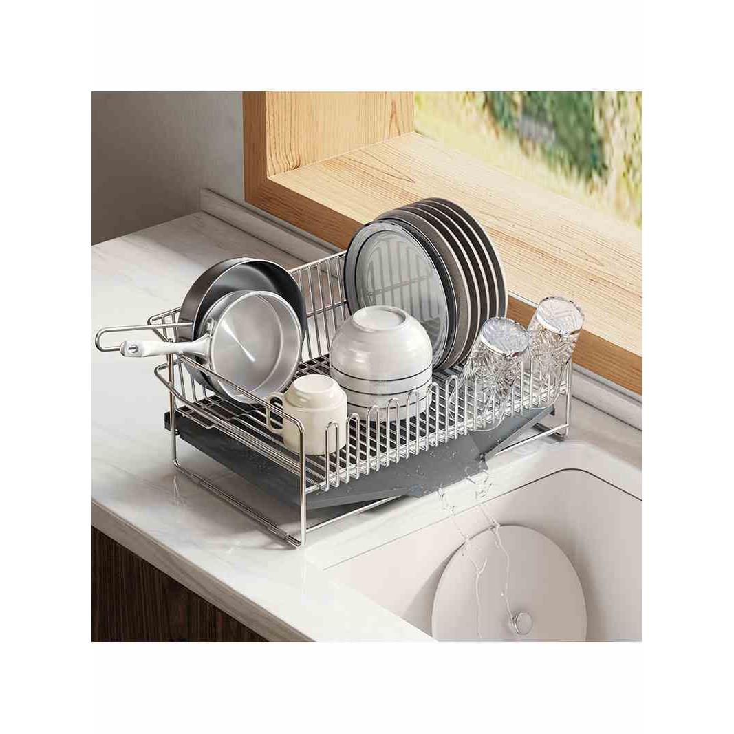 不锈钢碗架厨房晾放碗碟置物架窄边碗盘沥水篮餐具筷子收纳架用品