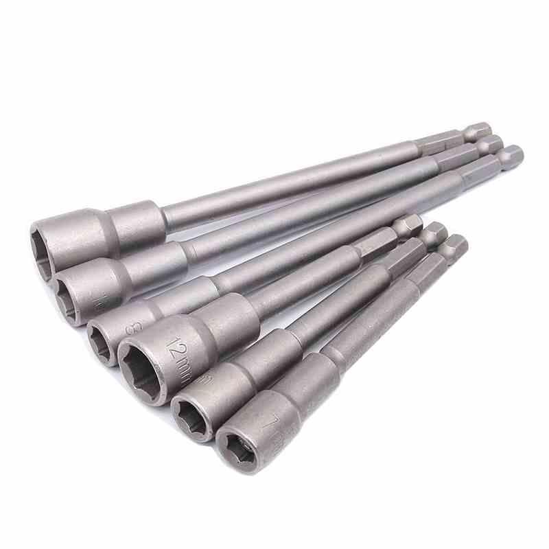 六角柄加长加深风批套筒套装电动螺丝刀套筒头扳手工具100-150mm