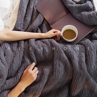 ALEX加厚保暖羊羔绒沙发盖毯珊瑚绒小毯子冬季 毛毯办公室午睡毯子