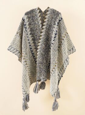 Newly woven fashionable ethnic women's color matching tasse