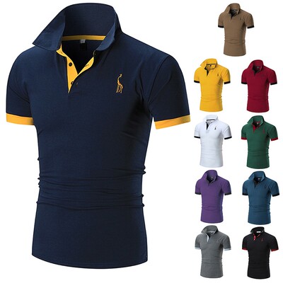 保罗衫男Men s Stand Collar Cotton T Shirt Camisa Polo Shirts