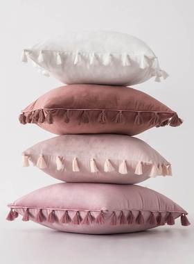 Pink Grey Yellow Navy Green Blue Beige Cushion Cover with