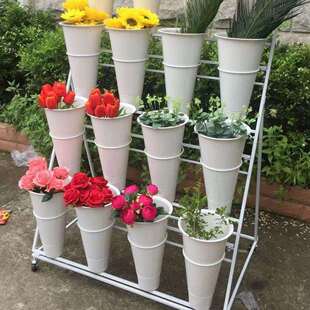 摆摊鲜花架展示架花店花架卖花可移动架子醒花桶架仿真花艺兰花架