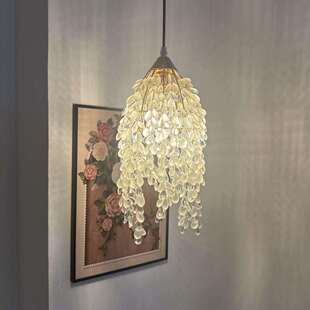 ShareDon 法式小吊灯 床头卧室浪漫轻奢吊线灯复古过道玄关玻璃灯