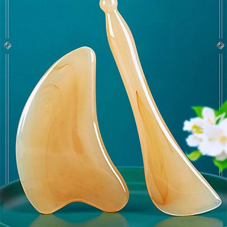 树脂拨筋棒刮脸板脸部面部刮痧美容工具眼部点穴棒头疗按摩器