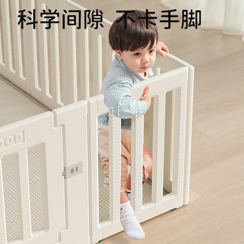 宝宝围栏婴儿防护栏家用客厅爬爬垫儿童地上爬P行垫室内游乐园栅