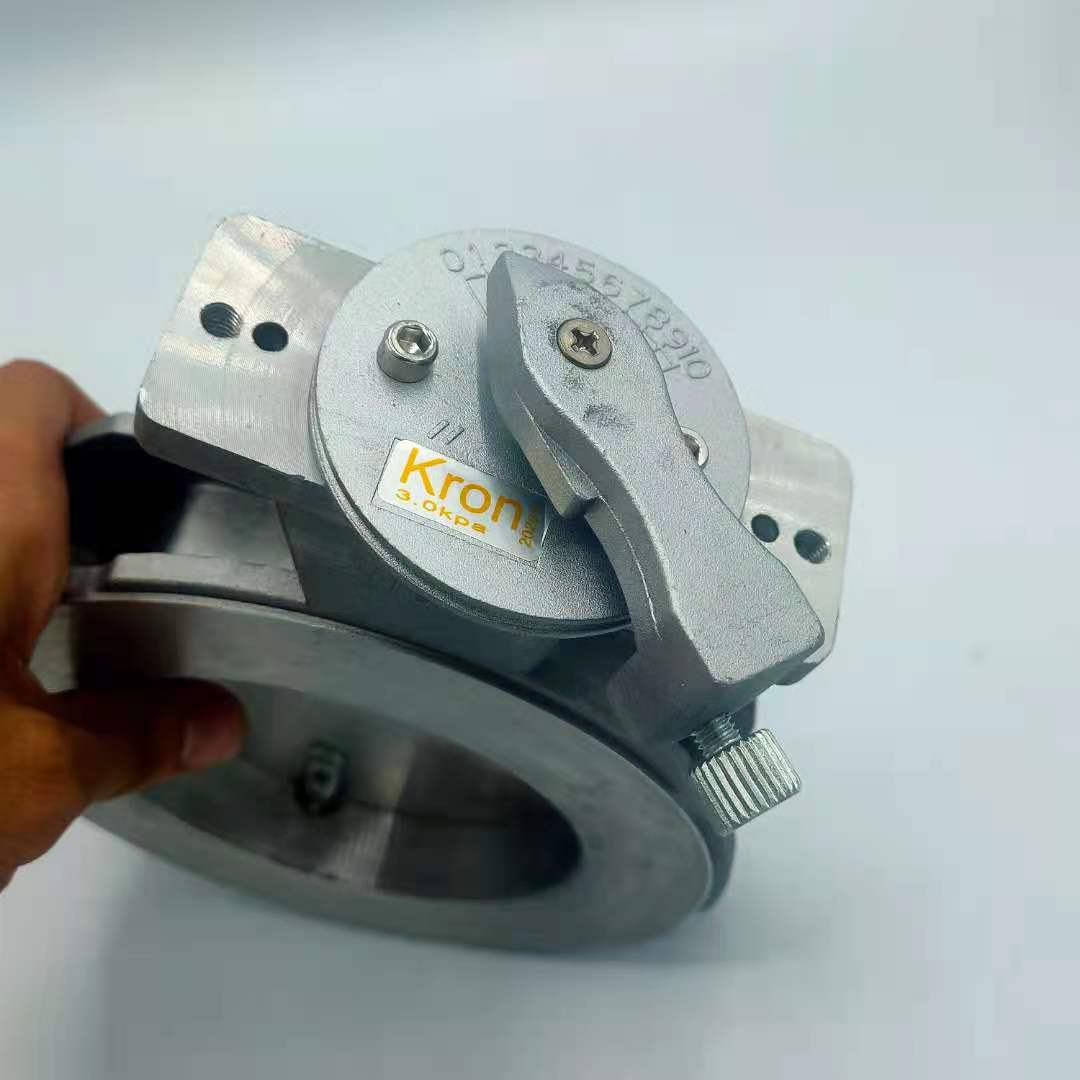 ITOK铝合金蝶阀MADER手动窑炉风阀带刻度盘固定对夹风量调节Kron