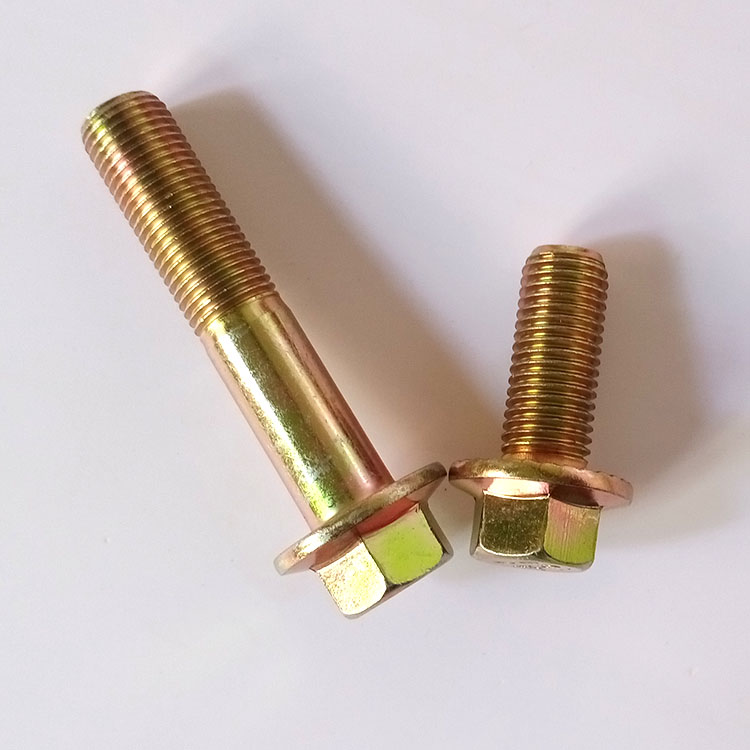 10.9级高强度法兰面螺丝螺母套装外六角螺杆自带垫M6M10M12M18M20