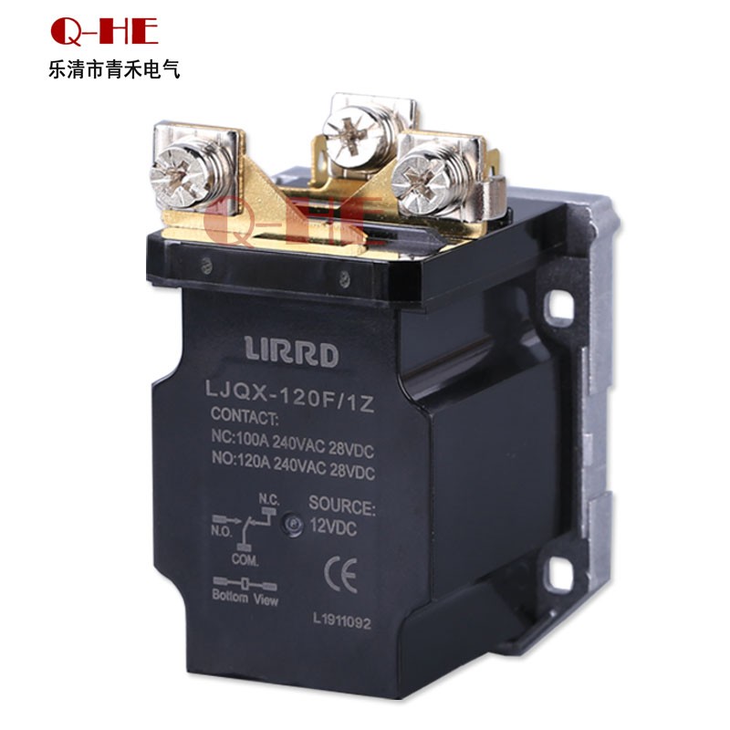 JQX-120F/1Z大电m流120A大功率12V 继电器24V LJQX-60F 100A 80A