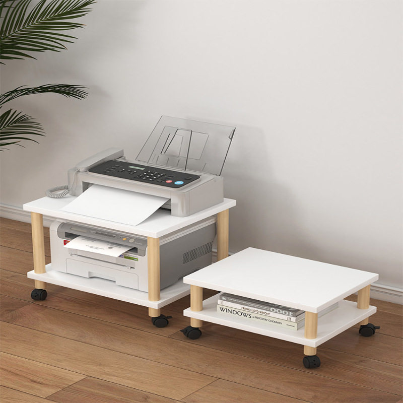 放打印机置物架落地放置柜子收纳架子可移动办公室电脑主机箱托架