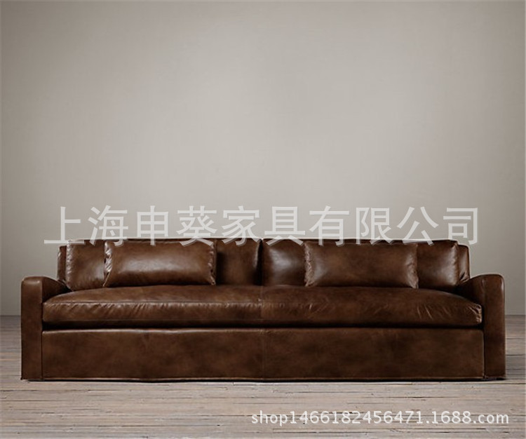 美式进口真皮仿皮沙发批发