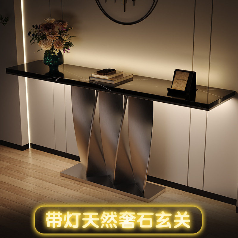 大理石玄关台客厅条案过道靠墙走廊超窄条桌长条几入户玄关置物架