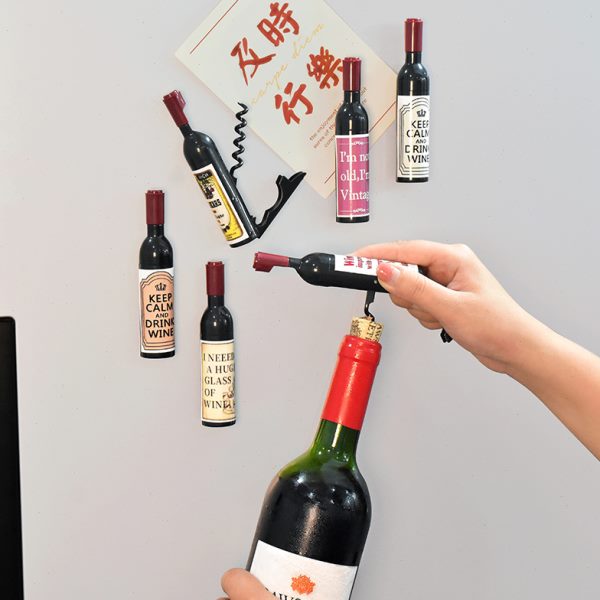 新款冰箱贴红酒开瓶器造2025个性创意红酒立体多功能仿真开瓶器型