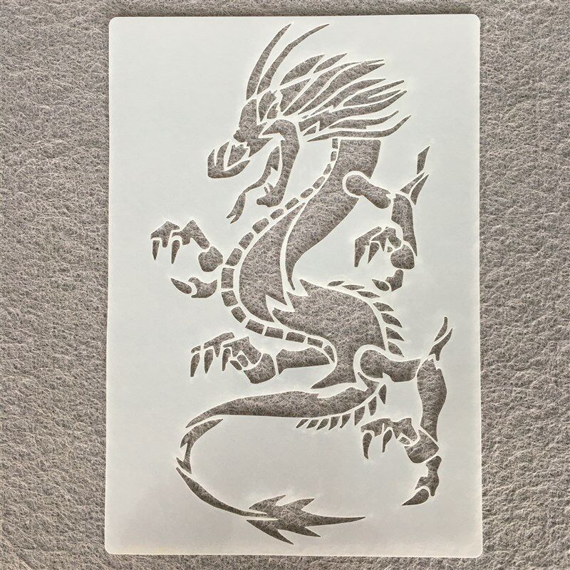 动物喷花模手抄报l绘画镂空花朵工具套装学生预描尺遮蔽板画画尺