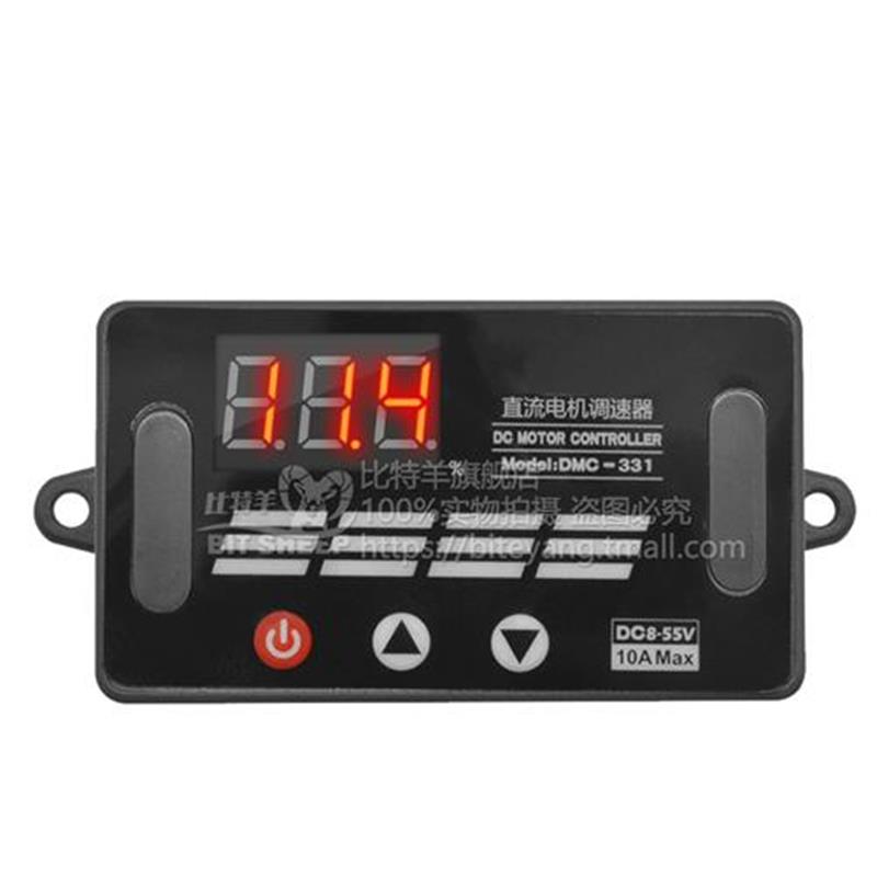 .PWM直流电机h数显调速o器 12Vy24V48V调速开Q关控制器大电流10A