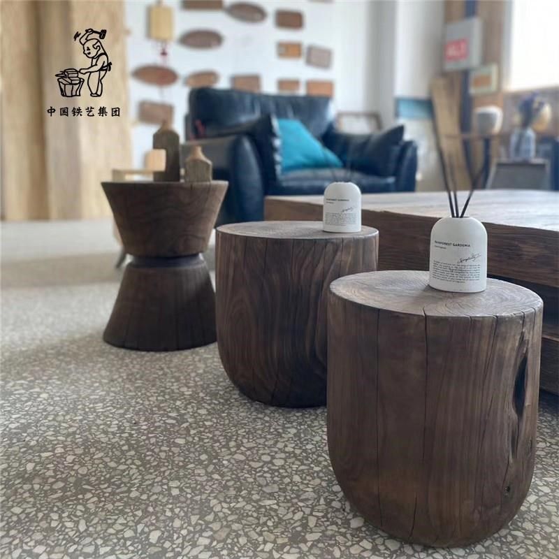 民宿实木墩子茶几边几北欧沙发原试鞋凳子根雕木头底座复古木桩,商业/办公家具,试鞋凳,淘宝优惠券,粉丝福利购,淘宝优惠卷