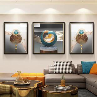 网红立手体工实物画装 饰画现代简约三联画北欧轻奢客厅沙发背景墙