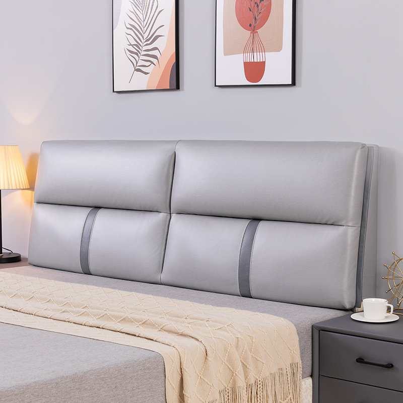 床头软包靠背可拆洗科技布床头套罩榻榻米自粘Q靠垫实木床靠背软