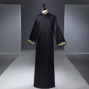 相声服男士长衫民国五四长袍中式主持人刺绣新郎伴郎演出服装摄影