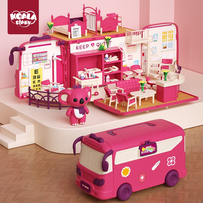2025爆款兔兔房车巴士过家家女孩子玩具3到6岁公主娃娃屋生日礼物
